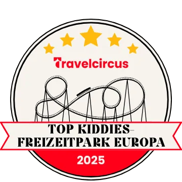 Top Kiddies Freizeitpark von Travelcircus für den Freizeitpark Traumland Auszeichnung "Top Kiddies-Freizeitpark 2023" von Travelcircus für Freizeitpark Traumland.